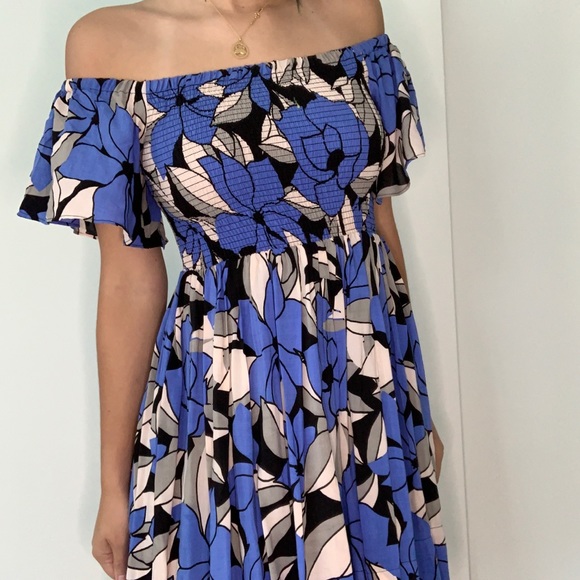 free people blue floral dress